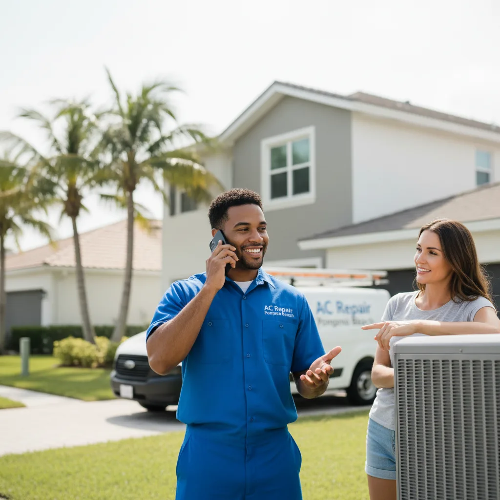 AC Repair Pompano Beach customer support in Hebron